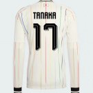 adult unisex Japan National Soccer Uniform 17 Ao Tanaka Jersey Away Stadium 2026 White Long-Sleeve
