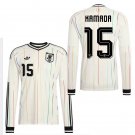 adult unisex Japan National Team Soccer Uniform 15 Daichi Kamada Jersey Away 2026 White Long-Sleeve