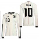 adult unisex Japan National Soccer Uniform 10 Ritsu Doan Jersey Away Stadium 2026 White Long-Sleeve