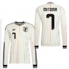 adult unisex Japan National Soccer Uniform 7 Kaoru Mitoma Jersey Away Stadium 2026 White Long-Sleeve