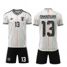 adult & kids Japan Soccer Team Uniform suit 13 Keito Nakamura Jersey set 2026 Away Activewear kit