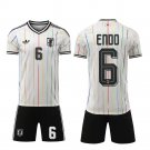 adult & kids Japan National Soccer Uniform suit 6 Wataru Endo Jersey set 2026 Away Activewear kit