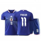adult & kids Japan National Soccer Uniform suit 11 Daizen Maeda Jersey set 2026 Home Activewear kit