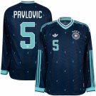 adult unisex Germany National Soccer Uniform 5 Aleksandar Pavlovic Jersey Away 2026 Navy Long-Sleeve
