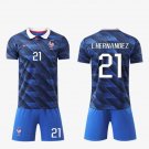 adult & kids France Soccer Team Uniform suit 21 Lucas Hernandez Jersey set 2026 Home Activewear kit