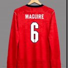 adult unisex England National Soccer Team Uniform 6 MAGUIRE Jersey Away Stadium 2026 Red Long-Sleeve