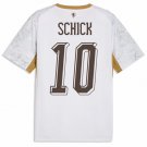 adult unisex Czechia National Soccer Uniform 10 SCHICK Jersey Away Stadium 2026 White Activewear