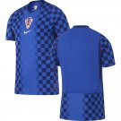 adult & kids Croatia National Soccer Team Uniform Blank Jersey Away Stadium 2026 Blue Activewear