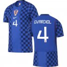 adult & kids Croatia National Soccer Uniform 4 Josko Gvardiol Jersey Away Stadium 2026 Activewear