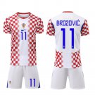 adult & kids Croatia Soccer Uniform Suit 11 Marcelo Brozovic Jersey Set Home 2026 Red Activewear