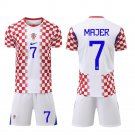 adult & kids Croatia National Soccer Uniform Suit 7 Lovro Majer Jersey Set Home 2026 Red Activewear