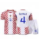 adult & kids Croatia National Soccer Uniform suit 4 ŠUTALO Jersey set Home 2026 Red Activewear kit