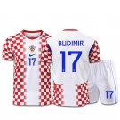 adult & kids Croatia National Soccer Uniform suit 17 BUDIMIR Jersey set Home 2026 Red Activewear kit