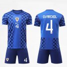 adult & kids Croatia Soccer Uniform suit 4 Josko Gvardiol Jersey set Away 2026 Blue Activewear kit