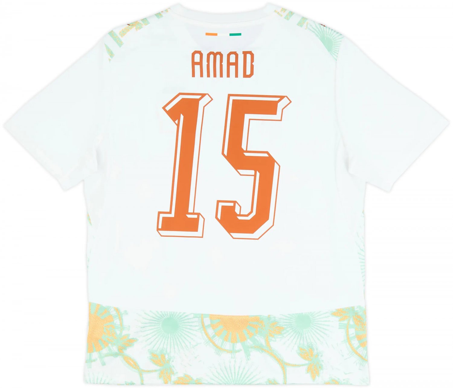 adult unisex C&Atilde;&acute;te D'Ivoire / Ivory Coast Soccer Uniform 15 Amad Jersey Away 2026 White Activewear