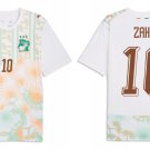 adult unisex Côte D'Ivoire / Ivory Coast Soccer Uniform 10 Zaha Jersey Away 2026 White Activewear