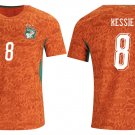 adult unisex Côte D'Ivoire / Ivory Coast Soccer Uniform 8 Kessie Jersey Home 2026 Orange Activewear