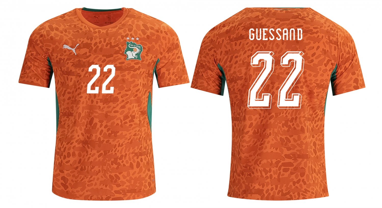 adult unisex C&Atilde;&acute;te D'Ivoire / Ivory Coast Soccer Uniform 22 Guessand Jersey 2026 Home Activewear
