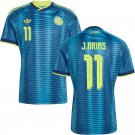 adult & kids Colombia National Soccer Team Uniform 11 J.Arias Jersey Away 2026 Turquoise Activewear