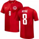adult & kids Canada National Soccer Team Uniform 8 Ismael Kone Jersey Home 2026 Red Activewear