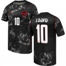 adult & kids Canada National Soccer Team Uniform 10 Jonathan David Jersey Away 2026 Black Activewear