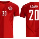 adult & kids Canada National Soccer Team Uniform 20 Jonathan David Jersey Home 2026 Red Activewear