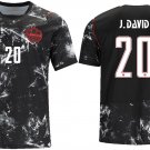 adult & kids Canada National Soccer Uniform 20 Jonathan David Jersey Away 2026 Black Activewear