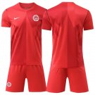 adult & kids Canada National Soccer Team Uniform suit Blank Jersey set Home 2026 Red Activewear