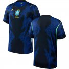 adult & kids Brazil National Soccer Team Uniform Blank Jersey Away 2026 Blue Activewear