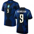 adult & kids Brazil National Soccer Team Uniform 9 RICHARLISON Jersey Away 2026 Blue Activewear