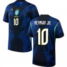 adult & kids Brazil National Soccer Team Uniform 10 Neymar Jr. Jersey Away 2026 Blue Activewear