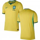 adult & kids Brazil National Soccer Team Uniform Blank Jersey Home 2026 Gold Activewear
