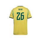 adult & kids Brazil National Soccer Team Uniform 26 RAYAN Jersey Home Stadium 2026 Gold Activewear