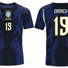 adult & kids Brazil National Team Soccer Uniform 19 Endrick Jersey Away Stadium 2026 Blue Activewear