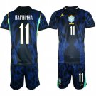 adult & kids Brazil National Soccer Uniform suit 11 RAPHINHA Jersey set 2026 Away Activewear kit