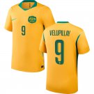 adult & kids Australia National Soccer Uniform 9 VELUPILLAY Jersey Home 2026 Yellow Activewear