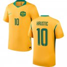 adult & kids Australia National Soccer Uniform 10 HRUSTIC Jersey Home 2026 Yellow Activewear