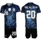 adult & kids Argentina Soccer Uniform Suit 20 Alexis Mac Allister Jersey Set 2026 Away Activewear