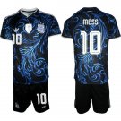 adult & kids Argentina Soccer Uniform suit 10 Lionel Messi Jersey set Away 2026 Black Activewear kit