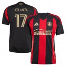 adult & kids Atlanta United Soccer Uniform # 17 Jersey 2025 The Connector Black Activewear
