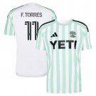 adult & kids Austin Soccer Uniform 11 Facundo Torres Jersey 2026 The Rooted White Activewear