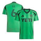 adult & kids Austin Soccer Uniform 6 Ilie Sanchez Jersey 2025 The Heartbeat Green Activewear