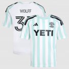 adult & kids Austin Soccer Uniform 33 Owen Wolff Jersey 2026 The Rooted White Activewear