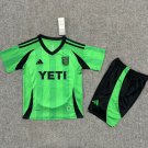 youth Austin Soccer Uniform suit Blank Jersey set 2025 The Heartbeat Green kids Activewear kit