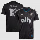 adult & kids Charlotte Soccer Uniform 18 Kerwin Vargas Jersey 2025 Fortress Black Activewear