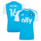 adult unisex Charlotte Soccer Uniform 16 Pep Biel Jersey 2026 Carolina Crowns Up Blue Activewear