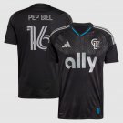 adult & kids Charlotte Soccer Uniform 16 Pep Biel Jersey 2025 Fortress Black Activewear