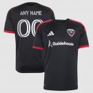 adult unisex D.C. United Soccer Uniform 00 Custom name number Jersey 2026 Black-and-Red Activewear