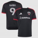 adult unisex D.C. United Soccer Uniform 9 Tai Baribo Jersey 2026 Black-and-Red Activewear Shirt