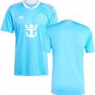 adult & kids Inter Miami Soccer Uniform Blank Jersey 2025 Third Blue Activewear Shirt